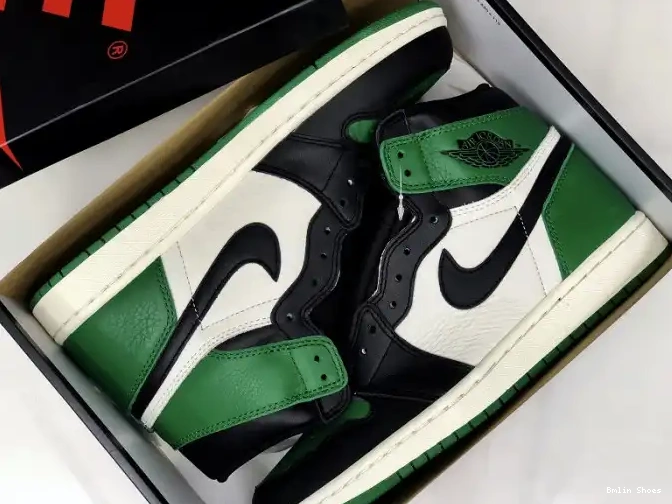 Bmlin Shoes Air Jordan Green NRG 555088-302 High 1 Pine Sail-Black OG 0531
